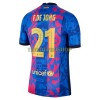 Original Fußballtrikot FC Barcelona Frenkie de Jong 21 Ausweichtrikot 2021-22 Für Herren